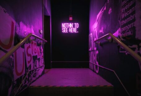 Staircase Design - Photo of Neon Signage