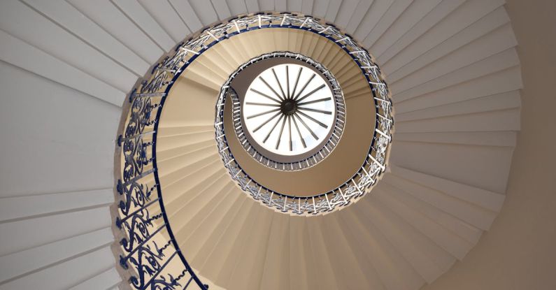 Spiral Staircase - White Concrete Spiral Stairway